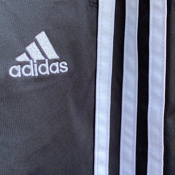 Adidas Climalite  Men Track Pant Sz XL 3 Stripe Black White Ankle Zip Mesh Lined - Picture 11 of 16